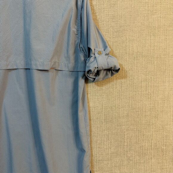 Orvis Vented Fishing Shirt Mens Large 4A38 Roll Up Sleeves Blue Outdoor Hiking - Picture 14 of 15